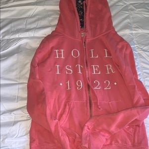Pink Hollister zip-up